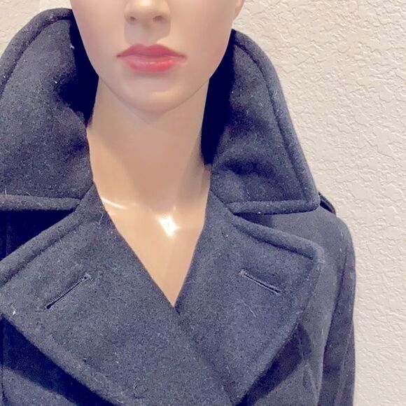 Vtg authentic DSCP USN issued authentic quarter deck women wool black pea coat - Picture 3 of 8